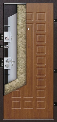 Дверь входная Йошкар Золотистый дуб 68 мм 860x2050 мм каталог фото и цены