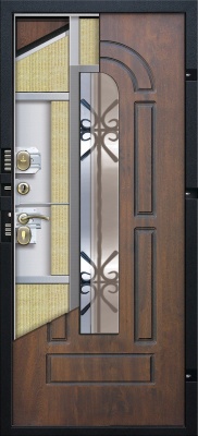 Дверь в коттедж красивая Vitra Винорит Патина 130 мм