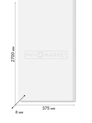 Панель ПВХ потолочная Белая матовая широкая длина 2,7 м фото в интерьере
