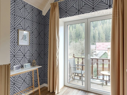 Наклейка 3д панелей на стену 