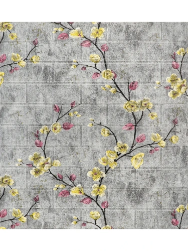 Наклейка 3д панелей на стену 