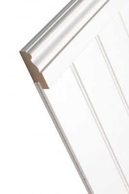 Стеновые панели буазери под покраску фото в интерьере Рейлинг белый окрашенный Н-002-14-040