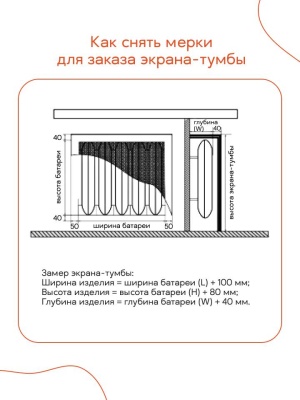 Декоративный экран для радиатора отопления с горизонт фрезеровкой 880х940 мм фото в интерьере