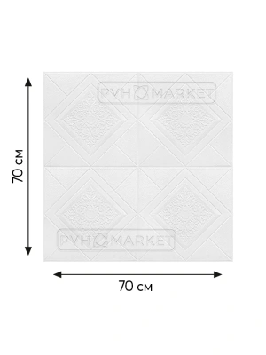 Наклейка 3д панелей на стену 