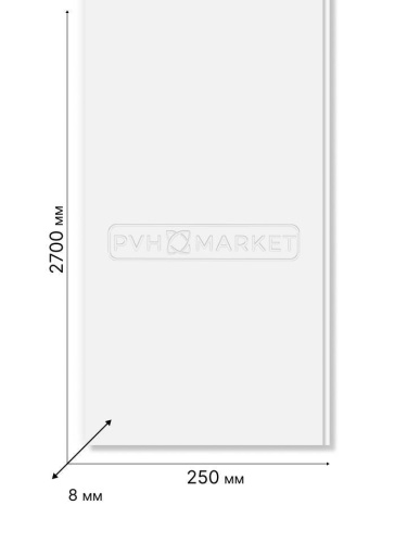 Панель ПВХ Белая матовая длина 2,7 м фото в интерьере