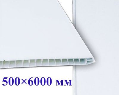 Пластиковые панели широкие для стен Белая матовая длина 6 м фото в интерьере
