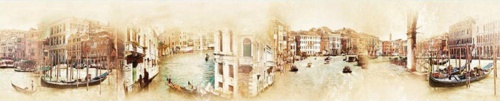 Панель АБС фартук Фреска. Венеция 600 мм (длина 3 м)