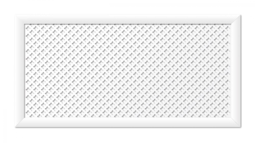 Декоративный экран для радиатора отопления Готико Белый 1200х600 мм фото в интерьере