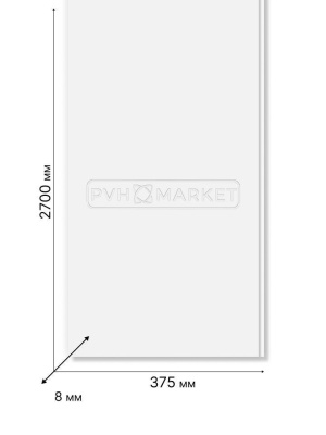 Панель ПВХ потолочная "Белый глянец" широкая длина 2,7 м фото в интерьере