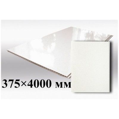 Панель ПВХ потолочная "Белый глянец" широкая длина 4 м фото в интерьере