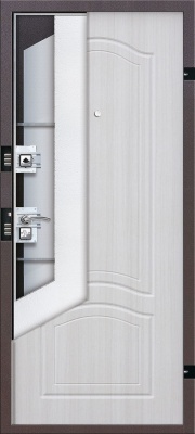 Дверь входная Доминанта Белый ясень Эмаль 60 мм 860x2050 мм каталог фото и цены