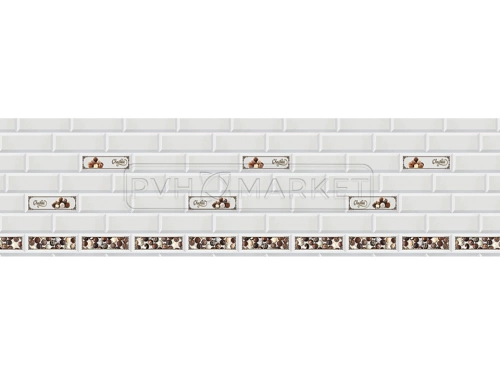 Экран для кухни из пластика Керамика Choko 0,6 м (длина 3 м)