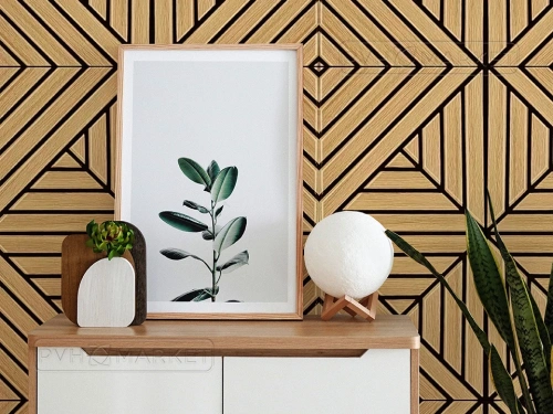 Наклейка 3д панелей на стену 