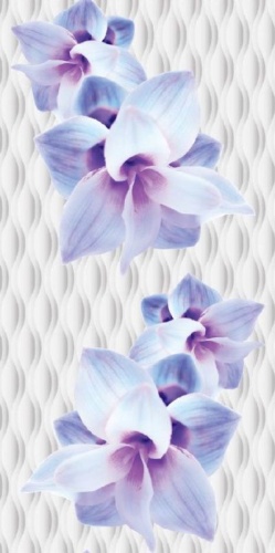 Стеновая пластиковая панель Органза - Орхидея 808