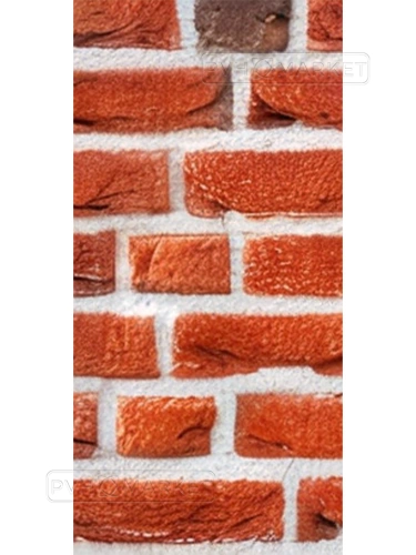 Панель АБС фартук Красный кирпич ЛАК 0,6 м (длина 3 м)