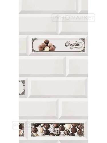 Экран для кухни из пластика Керамика Choko 0,6 м (длина 3 м)