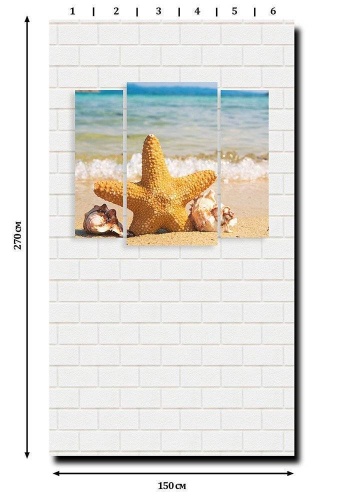 ПВХ-панели с фотопечатью "МК1212 Морская звезда" панно узор от Центурион™ фото и цены