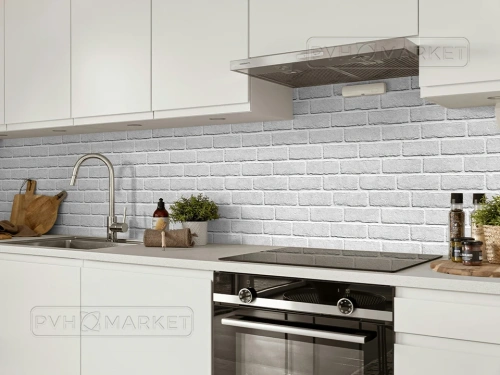 Экран для кухни из пластика Кирпич лофт  (длина 4 м)