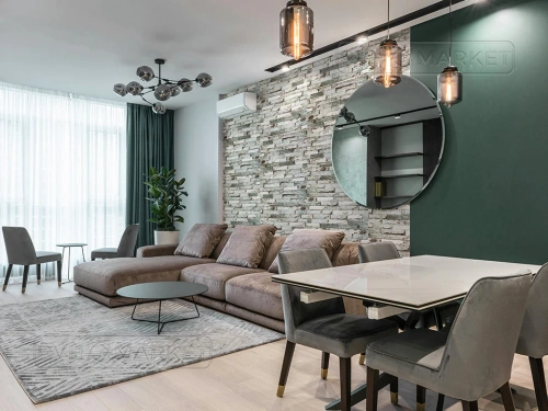 Наклейка 3д панелей на стену 