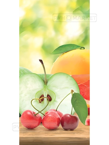 Экран для кухни из пластика Фрукты 0,6 м (длина 3 м)