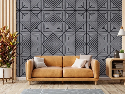 Наклейка 3д панелей на стену 