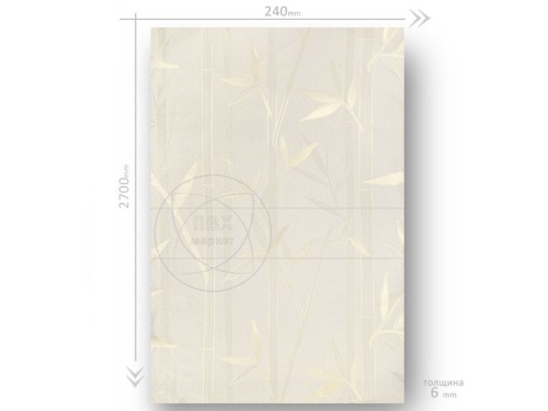 МДФ с покрытием ПВХ Бамбук золотой фото в интерьере каталог