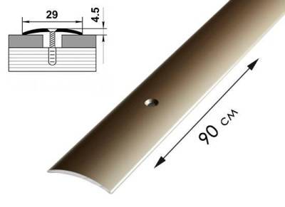 Профиль стыковочный 29 мм "Бронза" анодированная 0,9 м каталог фото и цены