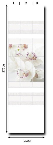 ПВХ-панели с фотопечатью "Орхидея Глория" панно узор от Центурион™ фото и цены