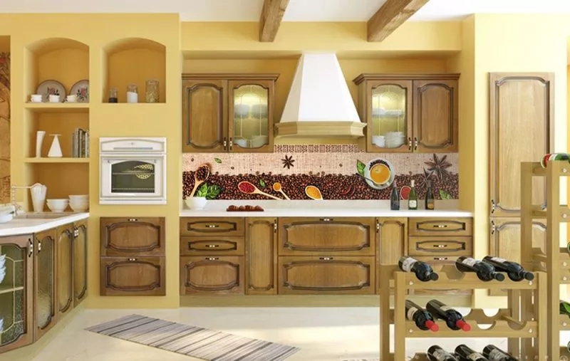 Фартук на кухню из плитки: варианты отделки, 50 лучших фото в интерьере