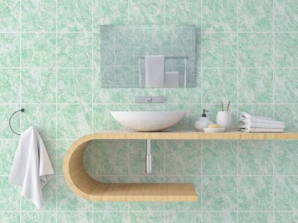 Панель для ванны на стену с рисунком Мрамор изумруд 20*20 см фото