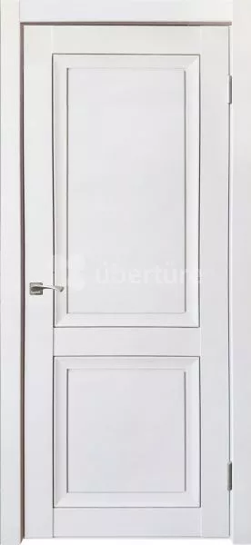 Внутренние двери Белый бархат с черным молдингом Деканто ПДГ 1      700 цена и фото
