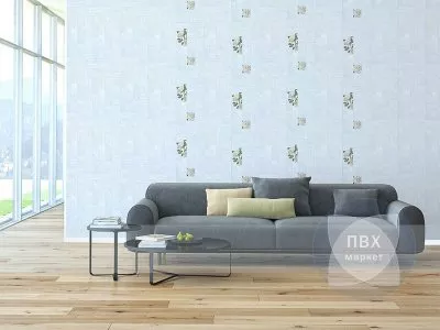 ПВХ панели "Делла Роза голубая 296" распродажа фото цена