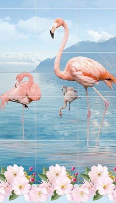 ПВХ-панели с фотопечатью "Фламинго" панно узор от Центурион™ фото и цены